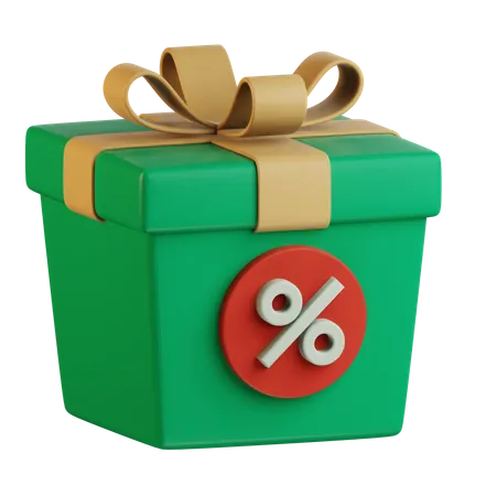 Gift Discount  3D Icon