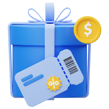 Gift Discount  3D Icon