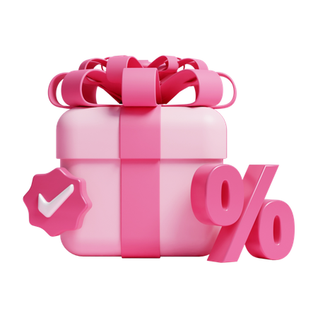 Gift Discount  3D Icon