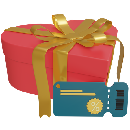 Gift Discount  3D Icon