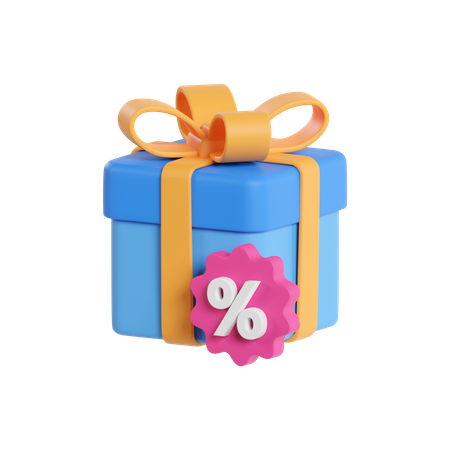 Gift Discount  3D Icon