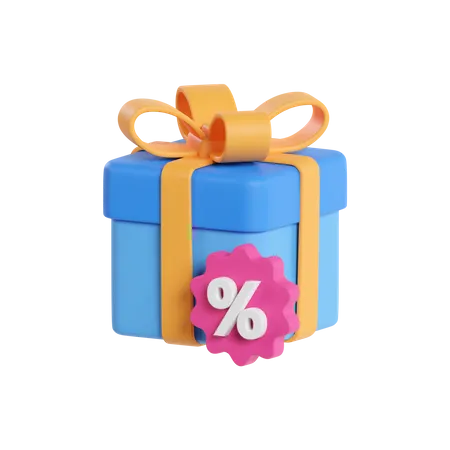 Gift Discount  3D Icon