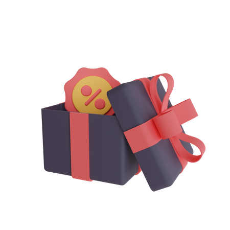 Gift Discount  3D Icon