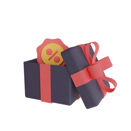 Gift Discount  3D Icon