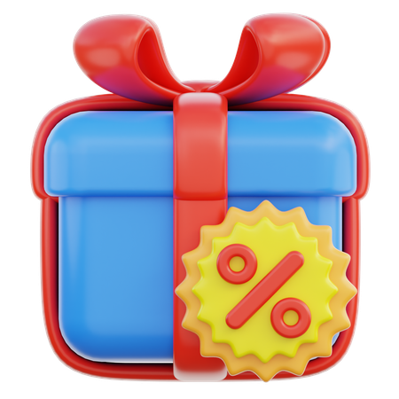 Gift Discount  3D Icon