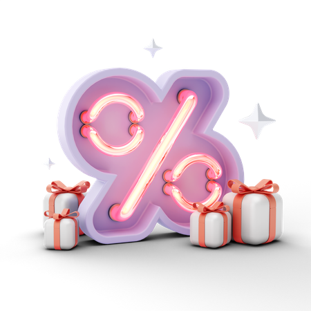 Gift Discount  3D Icon