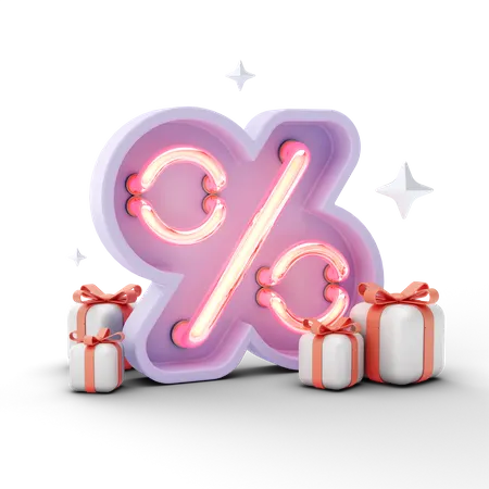 Gift Discount  3D Icon