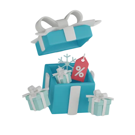 Gift Discount  3D Icon