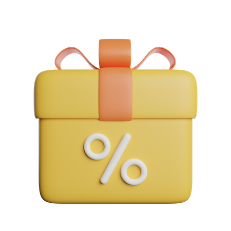 Gift Discount  3D Icon