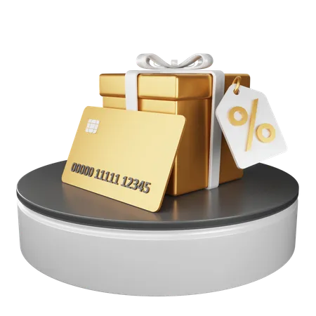 Gift Discount  3D Icon