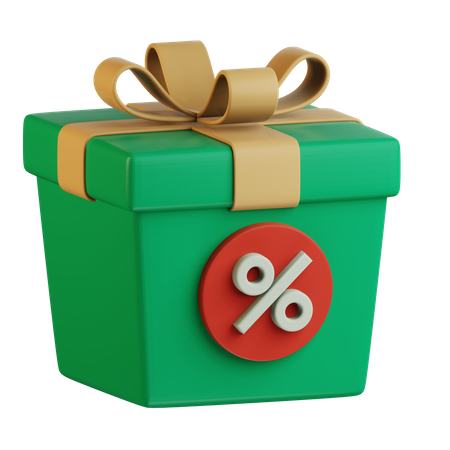 Gift Discount  3D Icon