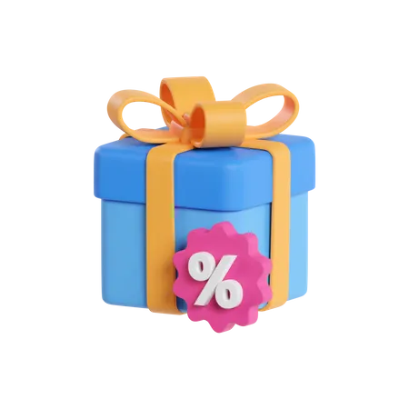 Gift Discount 3D Icon