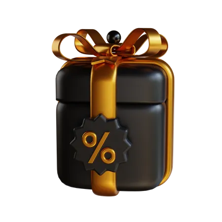 Percent Icon Gift Box 3D Icon