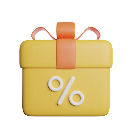 Gift Box Discount 3D Icon