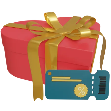 Gift Love With Price Tag 3 D Objects With High Resolution 3D Icon