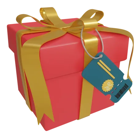 Gift Box And Price Tag 3 D Objects With High Resolution 3D Icon