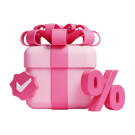 3 D Online Sale Giveaway With Gift Box Or 3 D Discount Sale Offer Giveaway 3D Icon