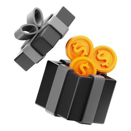 Gift Dollar Coin  3D Icon