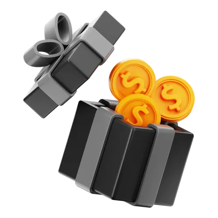 Gift Dollar Coin  3D Icon