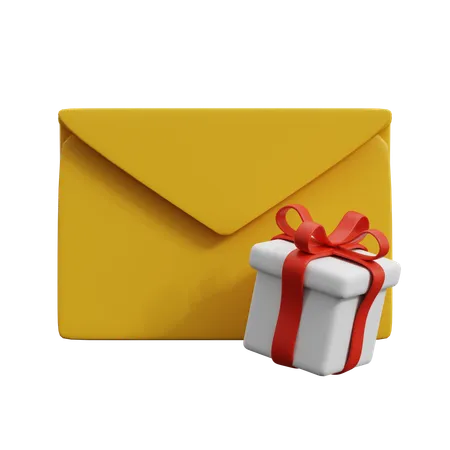 Gift Email  3D Icon