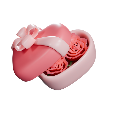 Gift Heart  3D Icon
