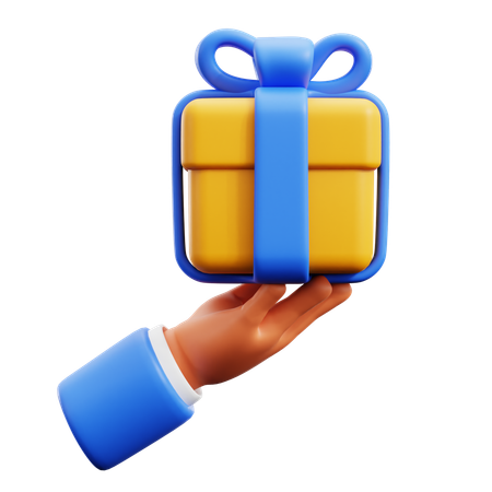 Gift Holding Hand Gestures  3D Icon