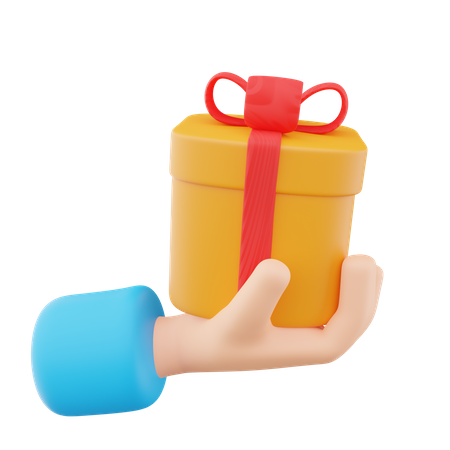 Gift In Hand  3D Icon