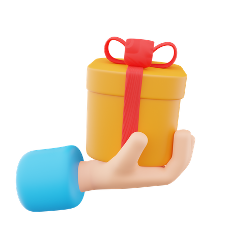 Gift In Hand  3D Icon
