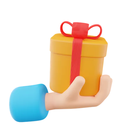 Gift In Hand  3D Icon