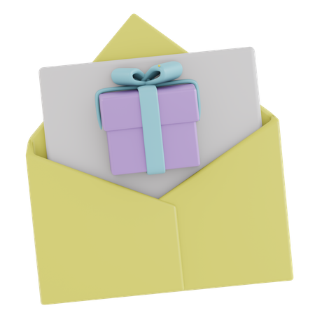 Gift Letter  3D Icon