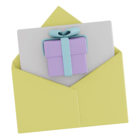 Gift Letter  3D Icon