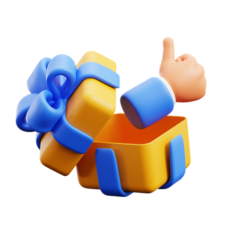 Gift Like Hand Gestures  3D Icon