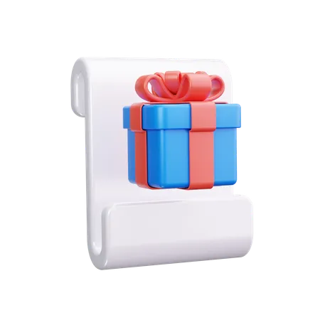 Gift list  3D Icon