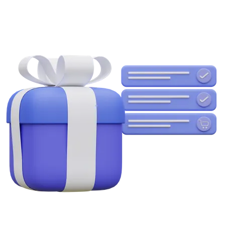 Gift List  3D Icon
