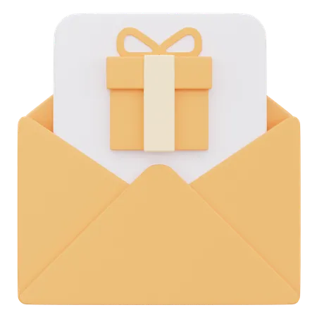 Gift Mail  3D Icon