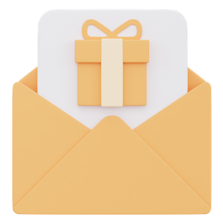 Gift Mail  3D Icon