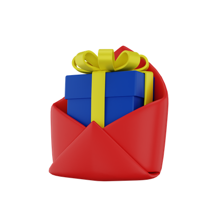 Gift Mail  3D Icon