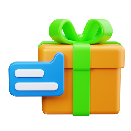 Gift Message  3D Icon