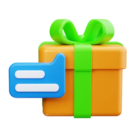 Gift Message  3D Icon