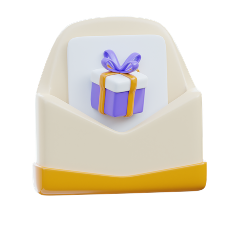 Gift Message  3D Icon