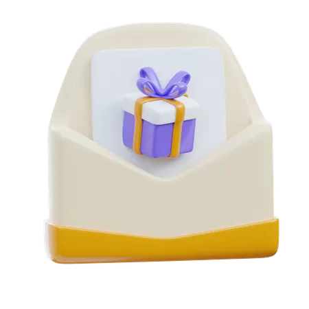 Gift Message  3D Icon