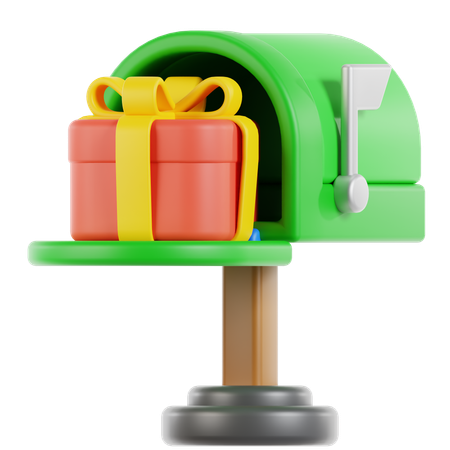 Gift on Mail Box  3D Icon