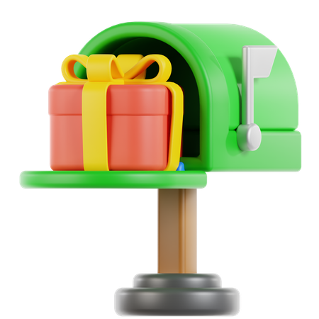 Gift on Mail Box  3D Icon