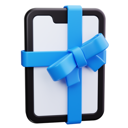 Gift On Smartphone  3D Icon
