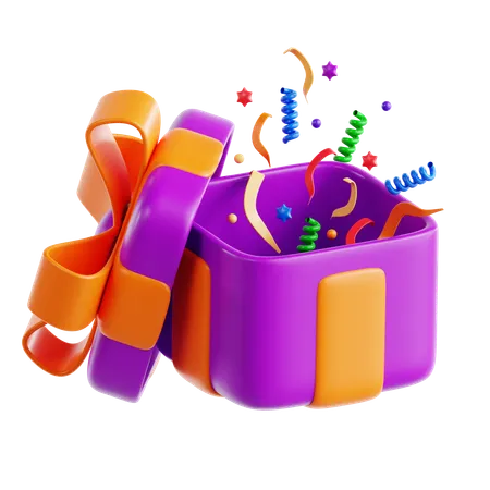 Gift Open  3D Icon