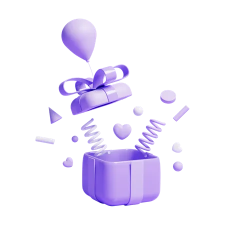 Gift Opening  3D Icon