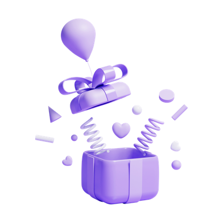 Gift Opening  3D Icon