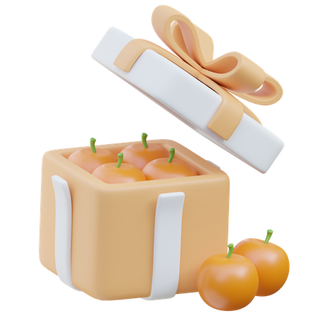 Gift Orange  3D Icon