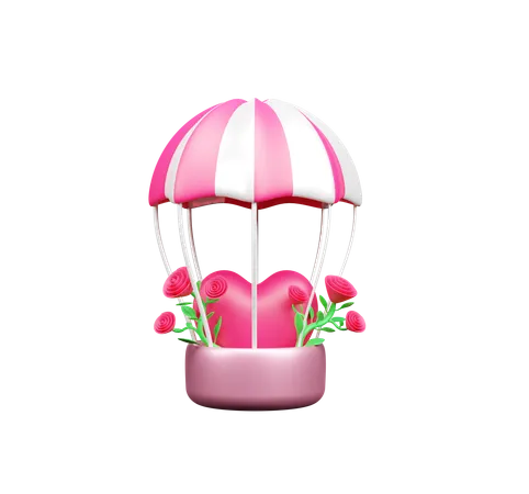Gift Parachute  3D Icon