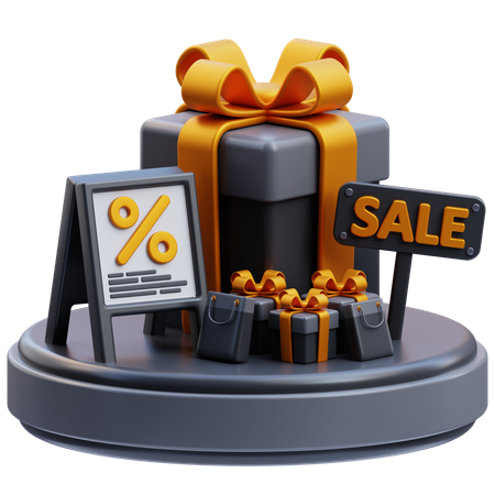 Gift Sales  3D Icon